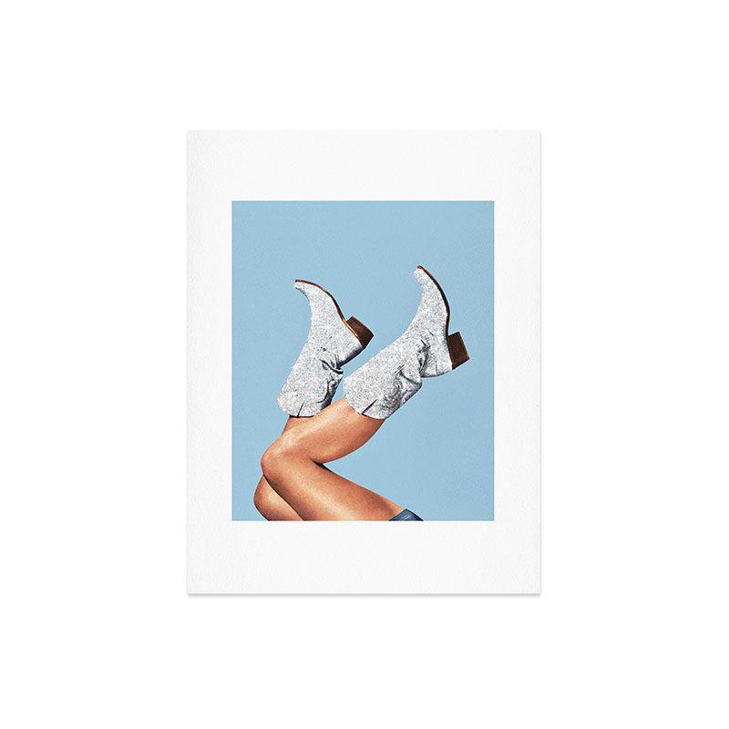 These Boots - Glitter Blue II Art Print Gallery Image 6