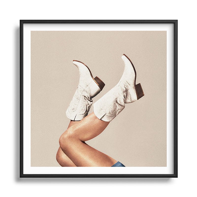 These Boots - Neutral Beige Framed Art Print Gallery Image 25
