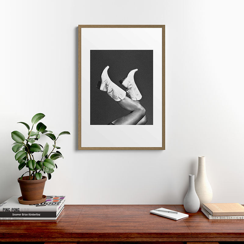These Boots - Noir II F / Black & White Framed Art Print Gallery Image 13