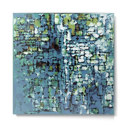 Blue Green Abstract Geometric Low Poly Modern Art Metal Print Gallery Image 5