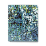Blue Green Abstract Geometric Low Poly Modern Art Metal Print Gallery Image 1