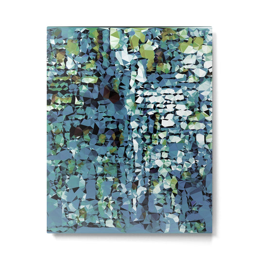 Blue Green Abstract Geometric Low Poly Modern Art Metal Print Gallery Image 1