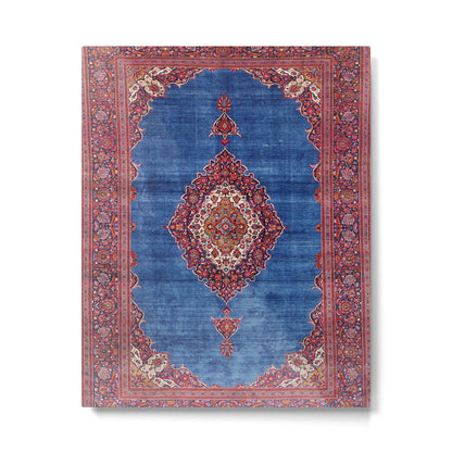 Silk Kashan Central Persian Rug Print Metal Print Gallery Image 4