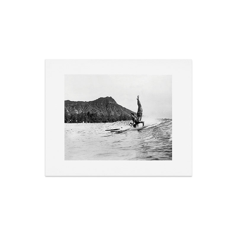 Surfing Diamond Head, Hawaii Art Print Gallery Image 5
