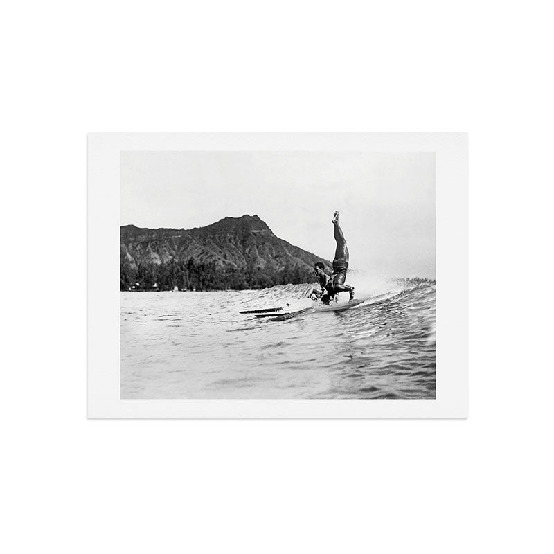 Surfing Diamond Head, Hawaii Art Print Gallery Image 7
