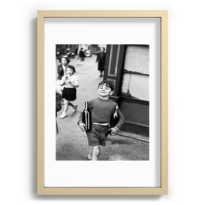 Little Boy and Bottles of Wine, Black and White Vintage Art Framed Art Print Gallery Image 71