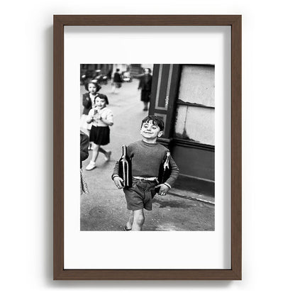Little Boy and Bottles of Wine, Black and White Vintage Art Framed Art Print Gallery Image 65