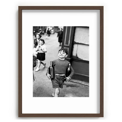 Little Boy and Bottles of Wine, Black and White Vintage Art Framed Art Print Gallery Image 67