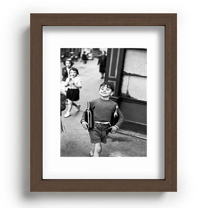 Little Boy and Bottles of Wine, Black and White Vintage Art Framed Art Print Gallery Image 63