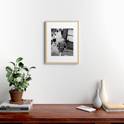 Little Boy and Bottles of Wine, Black and White Vintage Art Framed Art Print Gallery Image 19