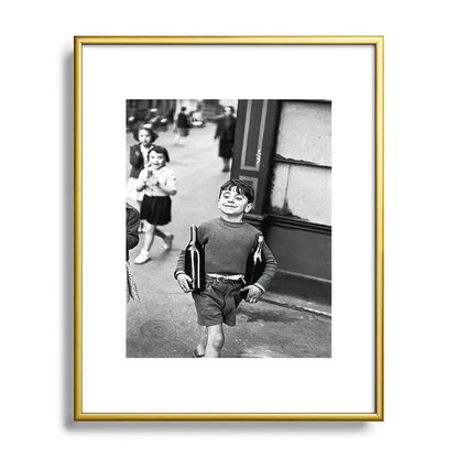 Little Boy and Bottles of Wine, Black and White Vintage Art Framed Art Print Gallery Image 89