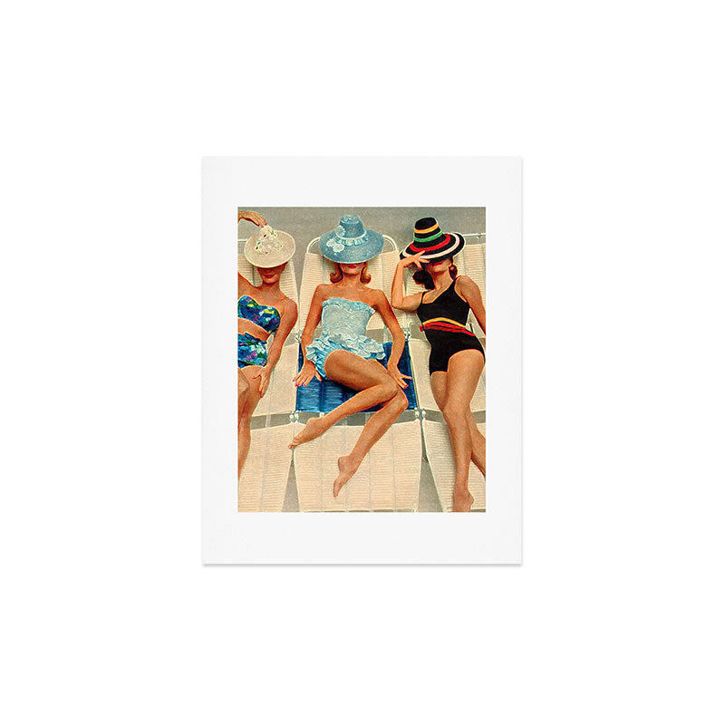 Retro Sunbathers Art Print Gallery Image 3