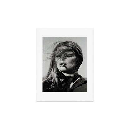 Brigitte Bardot Smoking a Cigarette, Black and White Photograph Art Print Gallery Image 3