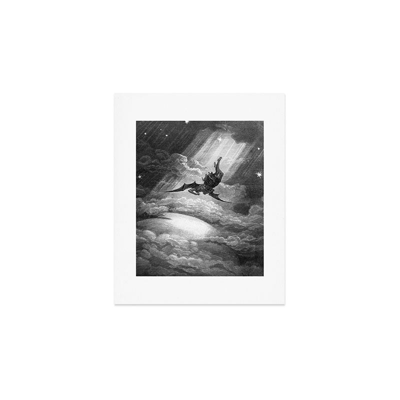 Gustave Doré Paradise Lost Fall to Earth Art Print Gallery Image 1