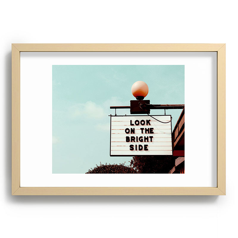 Look on The Bright Side Marquee Sign, Austin Motel, Austin, Texas Framed Art Print Gallery Image 71