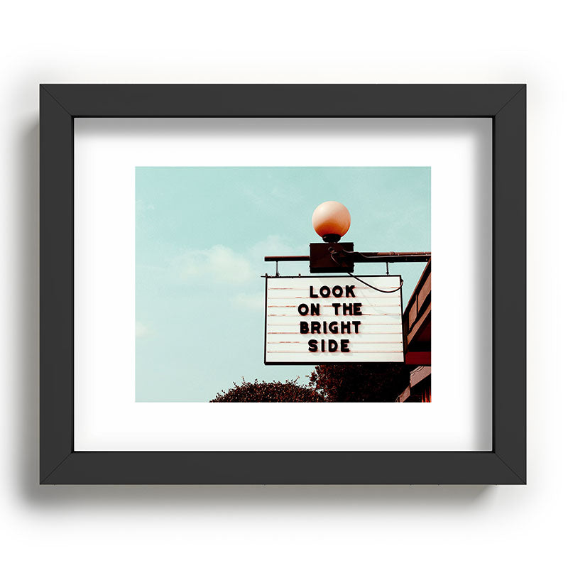 Look on The Bright Side Marquee Sign, Austin Motel, Austin, Texas Framed Art Print Gallery Image 58