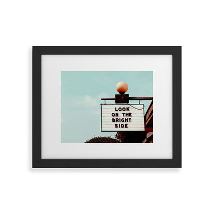 Look on The Bright Side Marquee Sign, Austin Motel, Austin, Texas Framed Art Print Gallery Image 32
