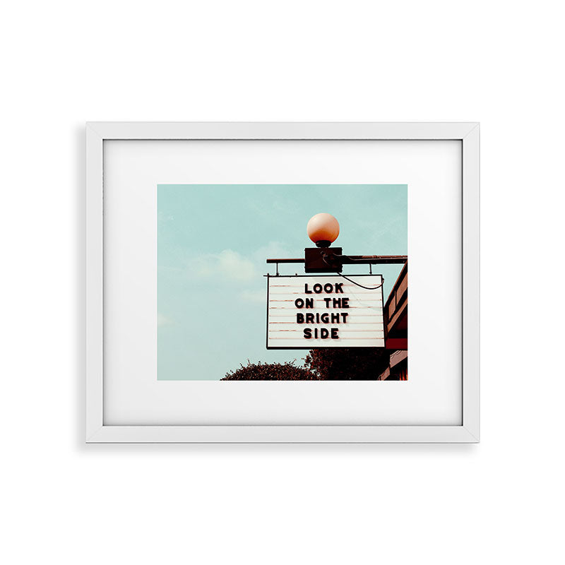Look on The Bright Side Marquee Sign, Austin Motel, Austin, Texas Framed Art Print Gallery Image 22