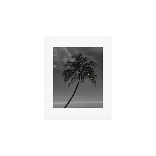THE PALM | collage | glitter | shiny | summer | beach | black and white | diamonds | creative | hot Art Print Gallery Image 1