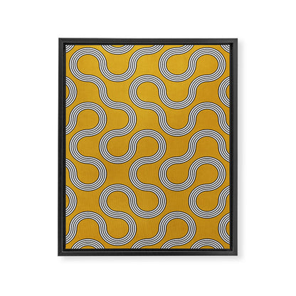 My Favorite Geometric Patterns No.31 - Mustard Yellow Framed Canvas Print Gallery Image 2
