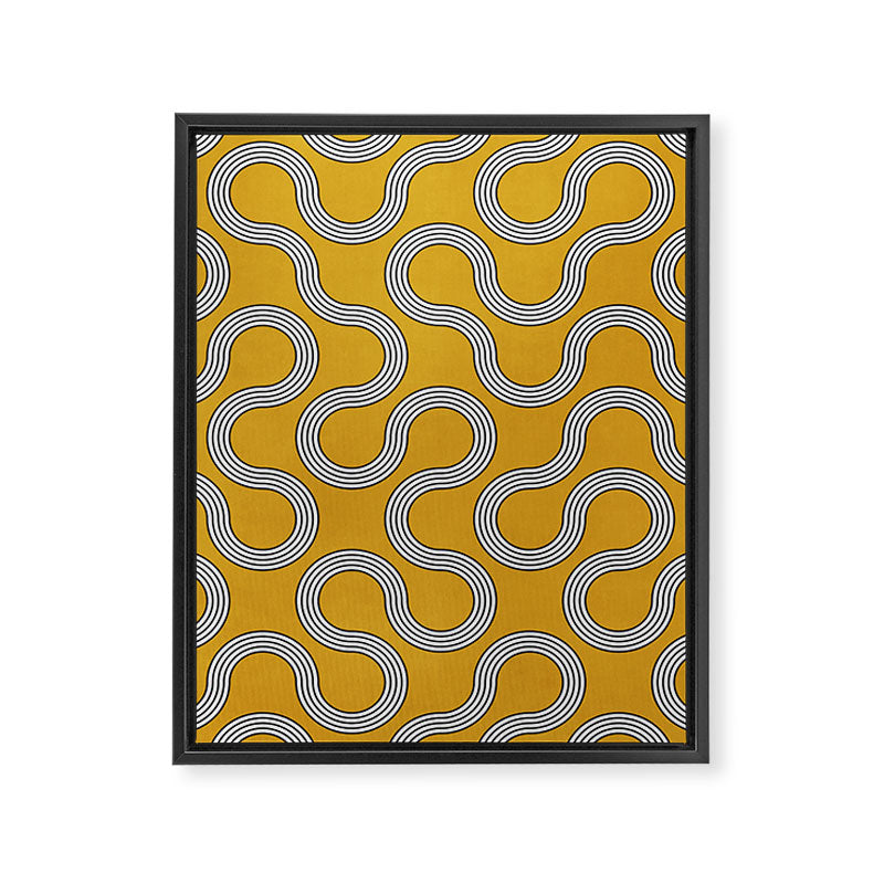 My Favorite Geometric Patterns No.31 - Mustard Yellow Framed Canvas Print Gallery Image 4