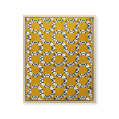 My Favorite Geometric Patterns No.31 - Mustard Yellow Framed Canvas Print Gallery Image 18