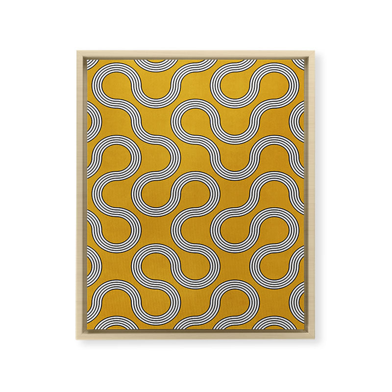 My Favorite Geometric Patterns No.31 - Mustard Yellow Framed Canvas Print Gallery Image 14