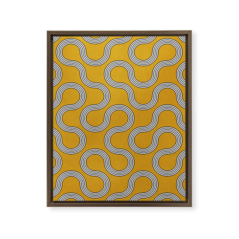 My Favorite Geometric Patterns No.31 - Mustard Yellow Framed Canvas Print Gallery Image 12
